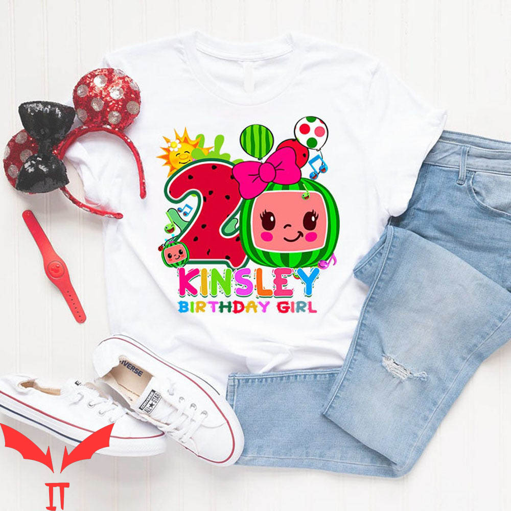 Cocomelon Birthday T-Shirt Rainbow Melon Birthday Girl Tee