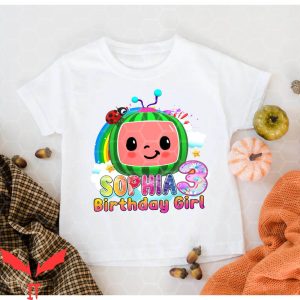 Cocomelon Birthday T-Shirt Rainbow Melon YouTube Channel
