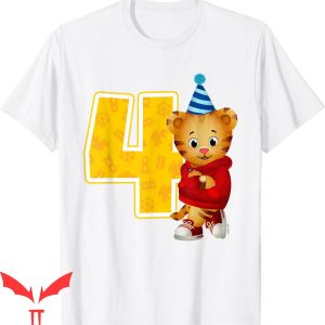 Daniel Tiger Birthday T-Shirt My 4th Birthday Funny