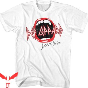 Def Leppard Love Bites T-Shirt Rock Band Vintage Distressed