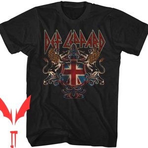Def Leppard T-Shirt 80s Metal Band Rock N Roll Def Crest