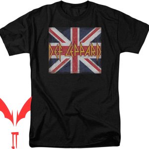 Def Leppard T-Shirt Popfunk Classic Logo Union Jack Rock