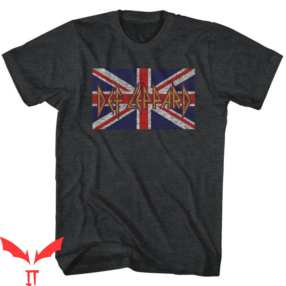 Def Leppard Union Jack T-Shirt Flag Heather Rock N Roll Tee Def Leppard Union Jack T-Shirt Flag Heather Rock N Roll Tee