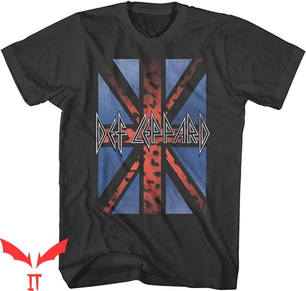 Def Leppard Union Jack T-Shirt Rock Band Union Jack Flag