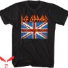 Def Leppard Union Jack T-Shirt With Leopard Print 80s Rock