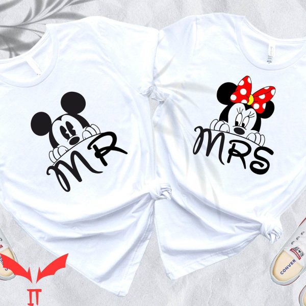 Disney Mr And Mrs T-Shirt Couples Wife And Husband Tee