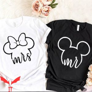 Disney Mr And Mrs T-Shirt Mickey Ears Honeymoon Couples