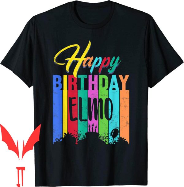 Elmo Birthday T-Shirt Happy Personalized Name Gift Custom