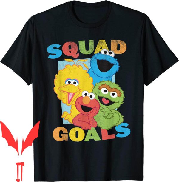 Elmo Birthday T-Shirt Sesame Street Squad Goals