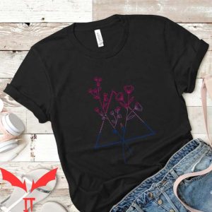 Ex Bisexual T Shirt Minimalist Floral Bisexual Pride Shirt
