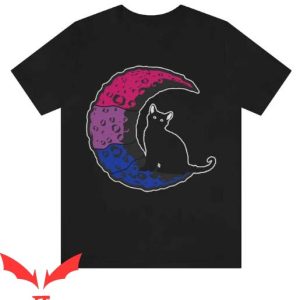Ex Bisexual T Shirt Moon Black Cat Bi Pride Unisex Shirt