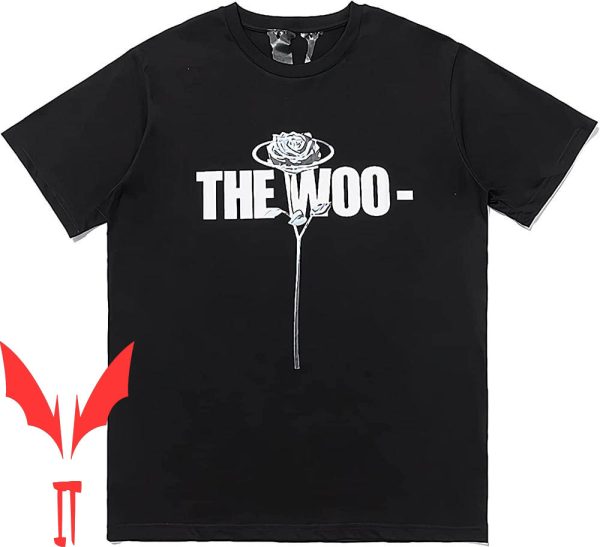 Good Intentions Vlone T-Shirt Woo Rose Print Hip Hop Trend