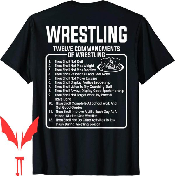 Grow Womens Wrestling T-Shirt Twelve Commandments Of