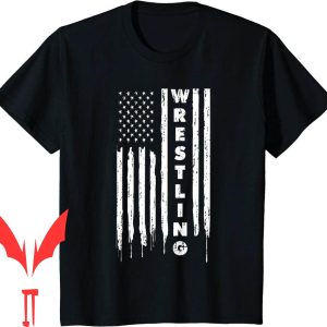 Grow Womens Wrestling T-Shirt Vintage American Flag Quote