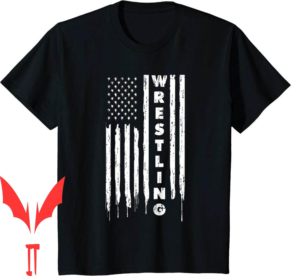 Grow Womens Wrestling T-Shirt Vintage American Flag Quote Grow Womens Wrestling T-Shirt Vintage American Flag Quote