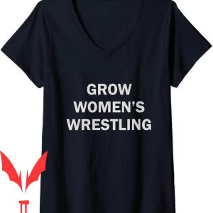 Grow Womens Wrestling T-Shirt Vintage For Gift Text Lines
