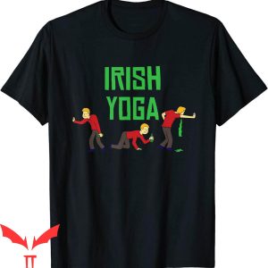 Irish Yoga T-Shirt Funny St Patricks Drinking Beer Tee