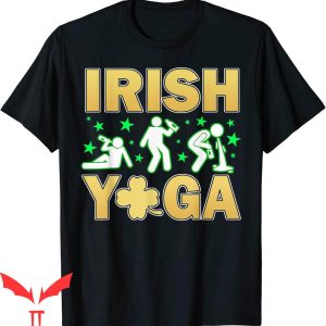 Irish Yoga T-Shirt Mature St. Patrick’s Day Drinking Beer