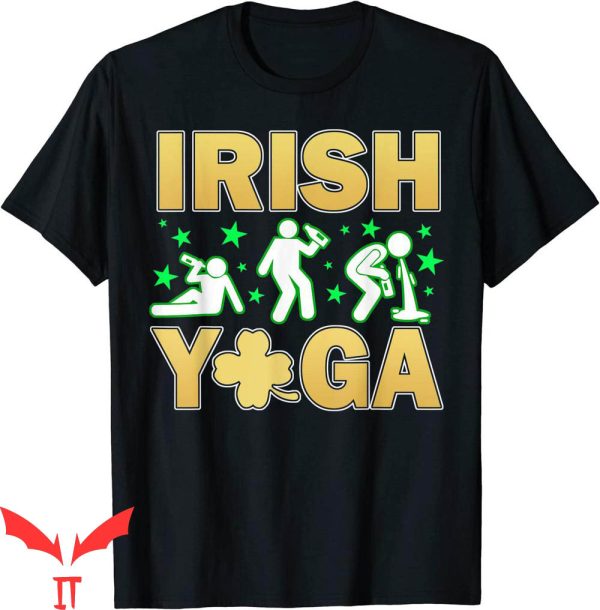 Irish Yoga T-Shirt Mature St. Patrick’s Day Drinking Beer