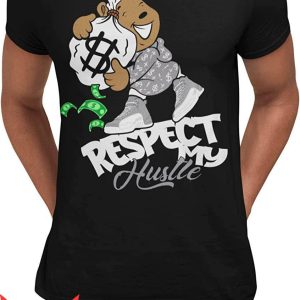 Jordan 12 Stealth T-Shirt Match Respect Hustle Match Jordan
