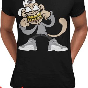 Jordan 12 Stealth T-Shirt Monkey Grill Matching Jordan Gift