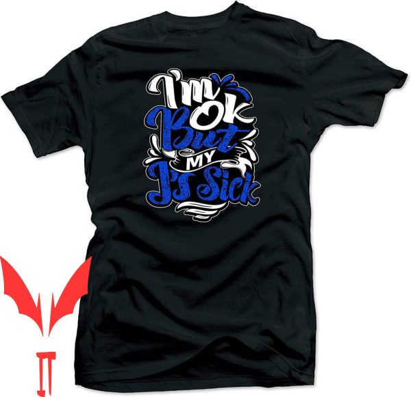 Jordan 12 Stealth T-Shirt Retro Varsity Royal Blue Match