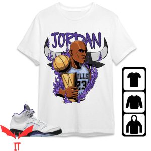 Jordan 5 Concord T-Shirt MJ Bull To Match Retro Sneaker