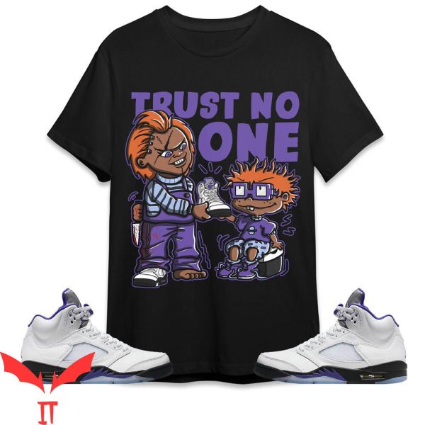 Jordan 5 Concord T-Shirt Trust No One Chuckie Match Retro