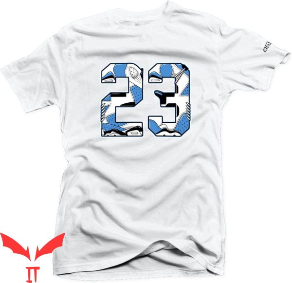 Jordan 6 UNC T-Shirt J6 UNC University 23 Match Sneaker