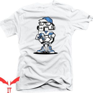 Jordan 6 UNC T-Shirt Match J6 UNC University Robot Tee