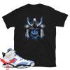 Jordan 6 UNC T-Shirt Samurai Retro VI Head Skull Classic