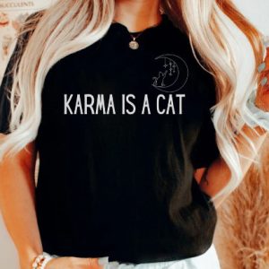 Karma Is A Cat T Shirt Cat Midnights Tour Tee Shirt