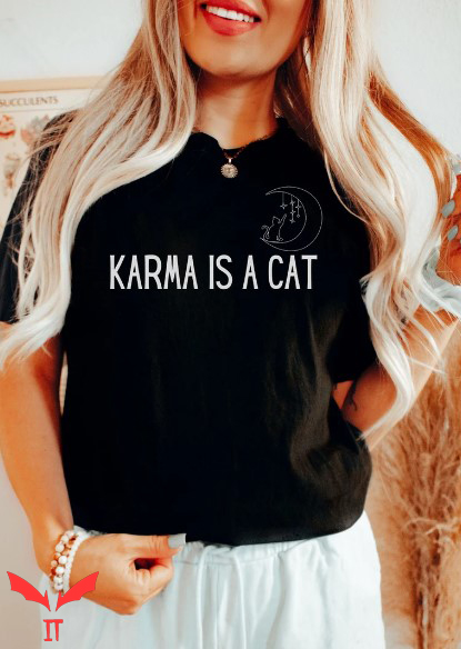 Karma Is A Cat T Shirt Cat Midnights Tour Tee Shirt
