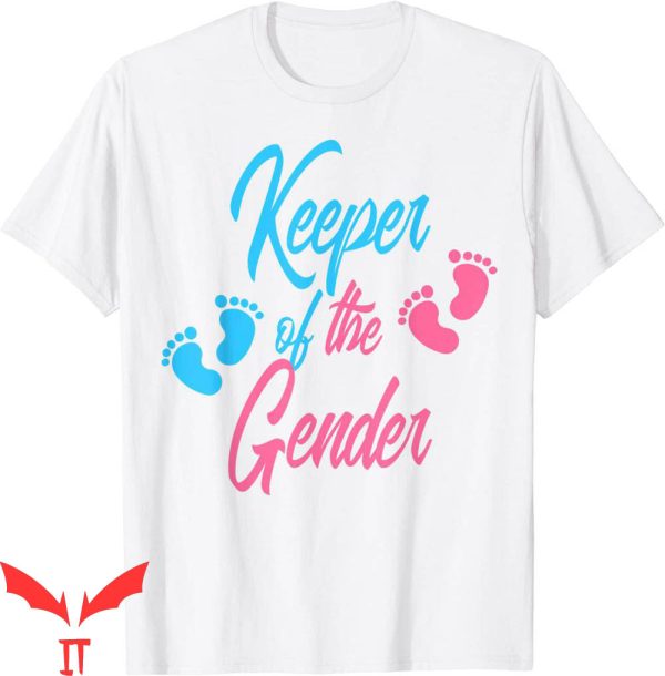 Keeper Of The Gender T-Shirt Baby Announcement Cute Tee