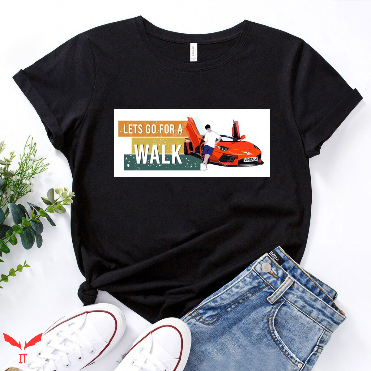 Let's Go For A Walk T Shirt Retro Vintage Car Shirt Let's Go For A Walk T Shirt Retro Vintage Car Shirt
