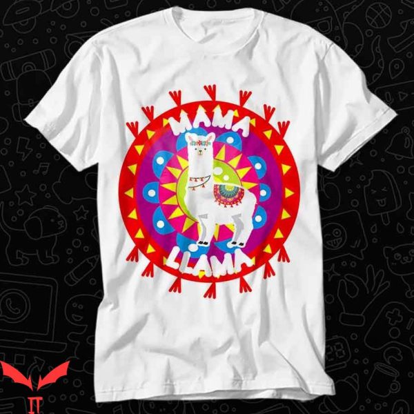 Mama Llama T Shirt Mom Grandma Love Llamas Alpaca Shirt