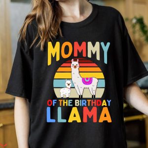 Mama Llama T Shirt Mommy Of The Birthday Llama Shirt