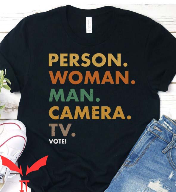 Man Woman Camera Person Tv T Shirt Person TV Vote Retro Man Woman Camera Person Tv T Shirt Person TV Vote Retro