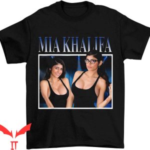 Mia Khalifa T-Shirt 90s I Love You Funny Mens Joke Tee