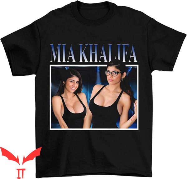 Mia Khalifa T-Shirt 90s I Love You Funny Mens Joke Tee