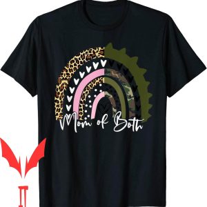Mom Of Both T-Shirt Leopard Rainbow Mother of Daughter Gift