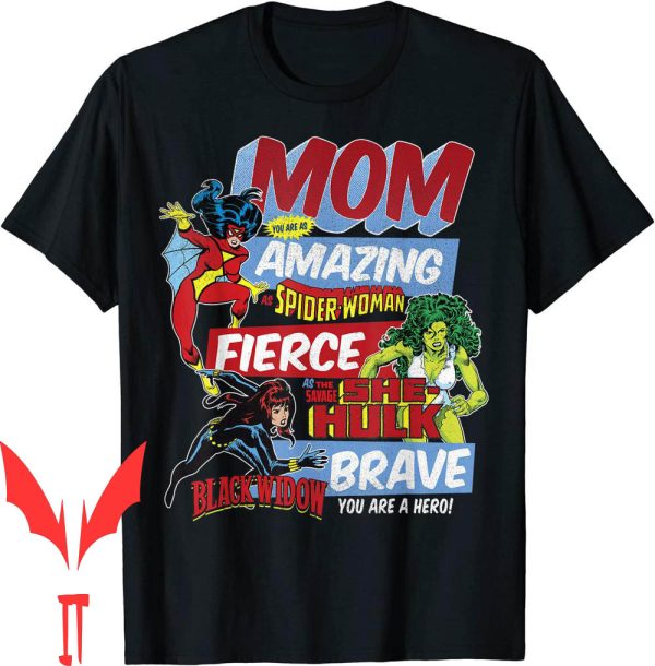 Mom Of Both T-Shirt Marvel Vintage Retro Amazing Mom Graphic
