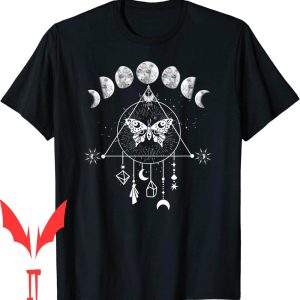 Moon Eyes T-Shirt Celestial Phase Moth Crystals Star Vintage