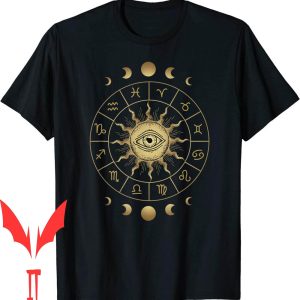 Moon Eyes T-Shirt Phases Third Zodiac Wheel The Year Pagan