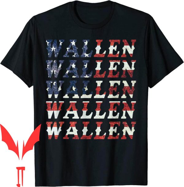 Morgan Wallen T-Shirt Vintage Retro American Flag