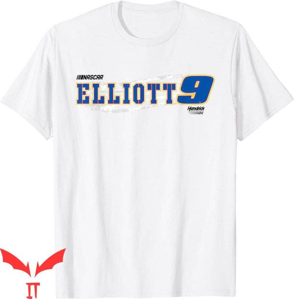 Nascar Pride T-Shirt Chase Elliott Waving Flag Racer Tee