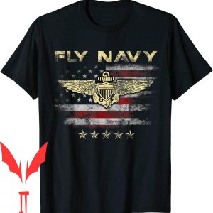 Naval Academy T-Shirt Fly Classic Naval Officer Pilot Wings