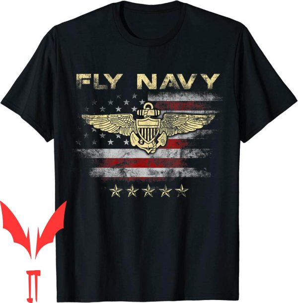 Naval Academy T-Shirt Fly Classic Naval Officer Pilot Wings