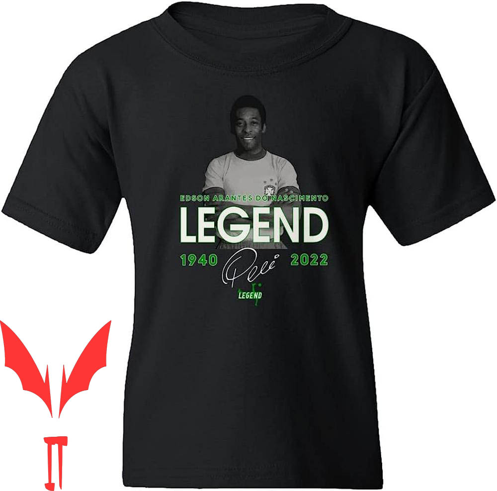 Pele T-Shirt FLAURA Pele Brazil Soccer Goat Tribute Youth Pele T-Shirt FLAURA Pele Brazil Soccer Goat Tribute Youth