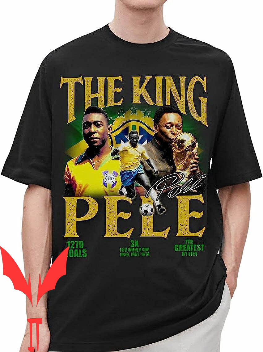 Pele T-Shirt Retro Soccer Brazil Thank You For The Memories Pele T-Shirt Retro Soccer Brazil Thank You For The Memories